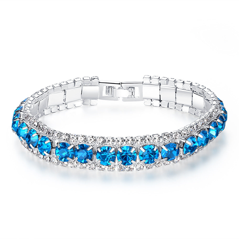 2026 Korean New Fashion Blue Crystal Bracelet