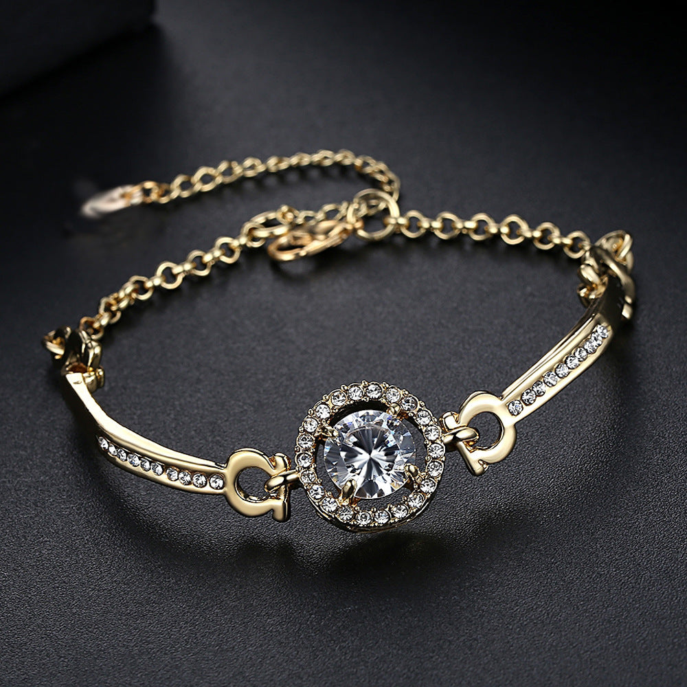 Amazon Cross-border New Shengguang Zircon Pendant Bracelet Women's
