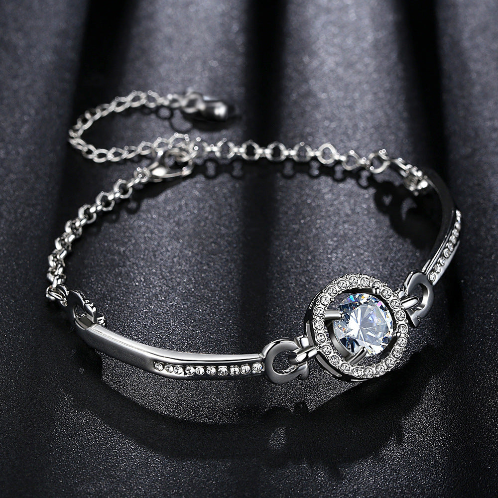 Amazon Cross-border New Shengguang Zircon Pendant Bracelet Women's