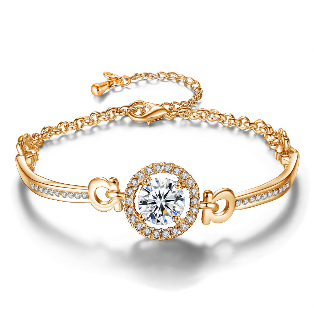Amazon Cross-border New Shengguang Zircon Pendant Bracelet Women's