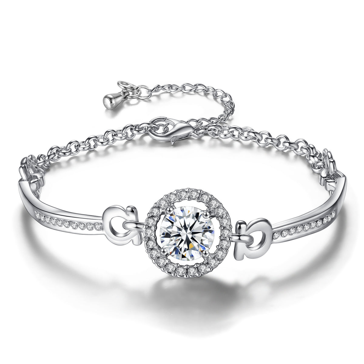 Amazon Cross-border New Shengguang Zircon Pendant Bracelet Women's