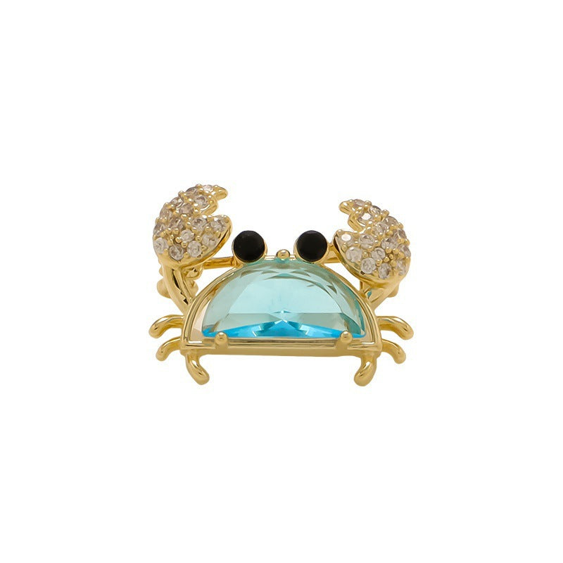 Summer seaside resort style small crab brooch and