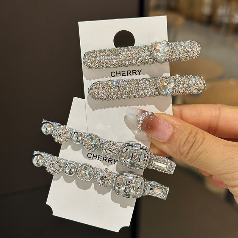 Light Luxury High-grade Side Clip Flash Drill Duckbill