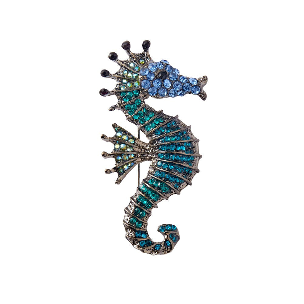 Summer Haidian Resort Style Seahorse Brooch European and