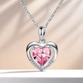Titanium Steel Heart Cross Necklace