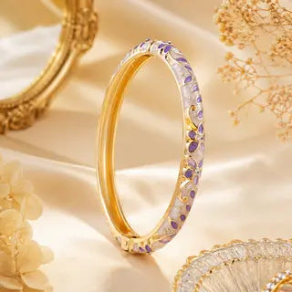 Alloy Floral Moon Bangle