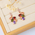 Gold Brass Floral Earring