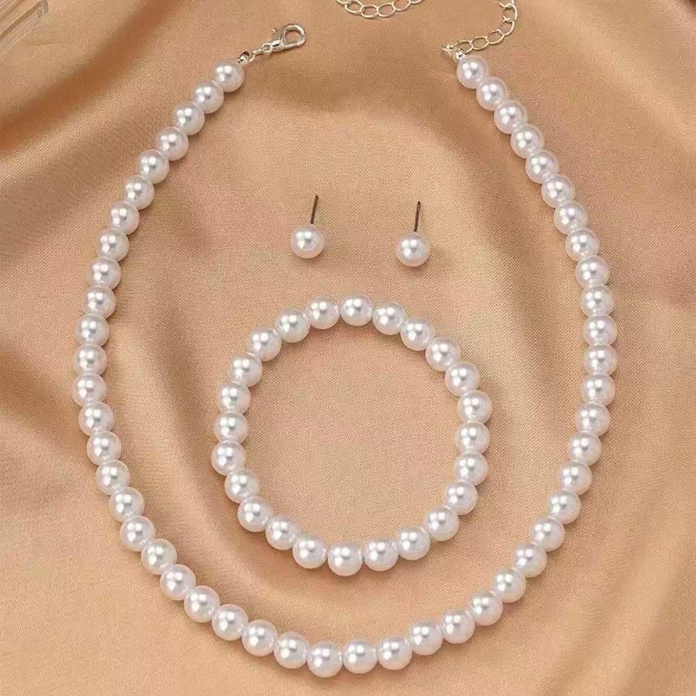 Cross-Border Hot-Selling 8mm Imitation Pearl Necklace
