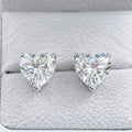 heart-shaped zircon earrings light luxury copper inlaid with