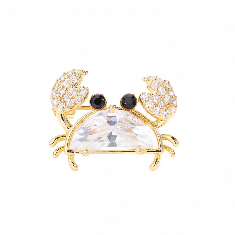 Summer seaside resort style small crab brooch and