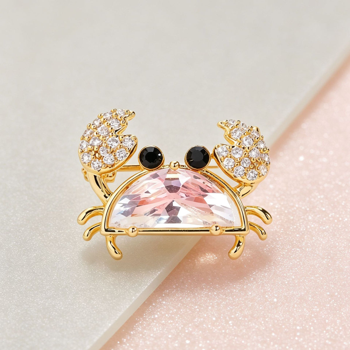 Summer seaside resort style small crab brooch and
