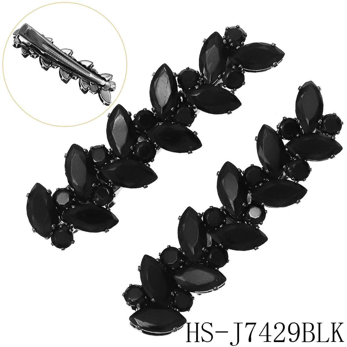 Forest Leaf Zircon Hairpin Pair for Daily Dating