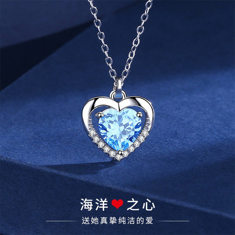Titanium Steel Heart Cross Necklace