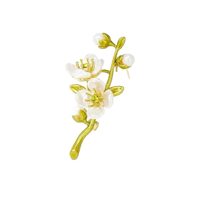 Jasmine Flower Brooch New Plant Flower Fashion Brooch