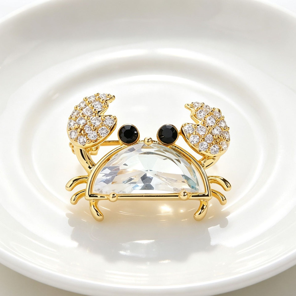 Summer seaside resort style small crab brooch and