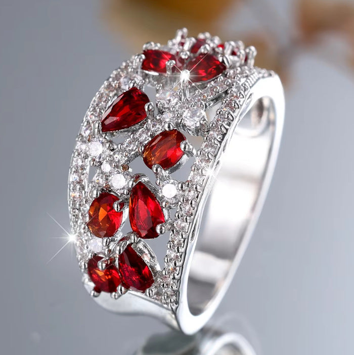 Cross-border wish European and American explosions round hollow high-grade texture ring