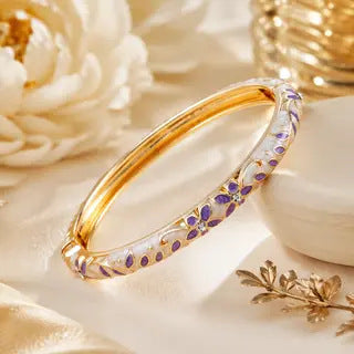 Alloy Floral Moon Bangle