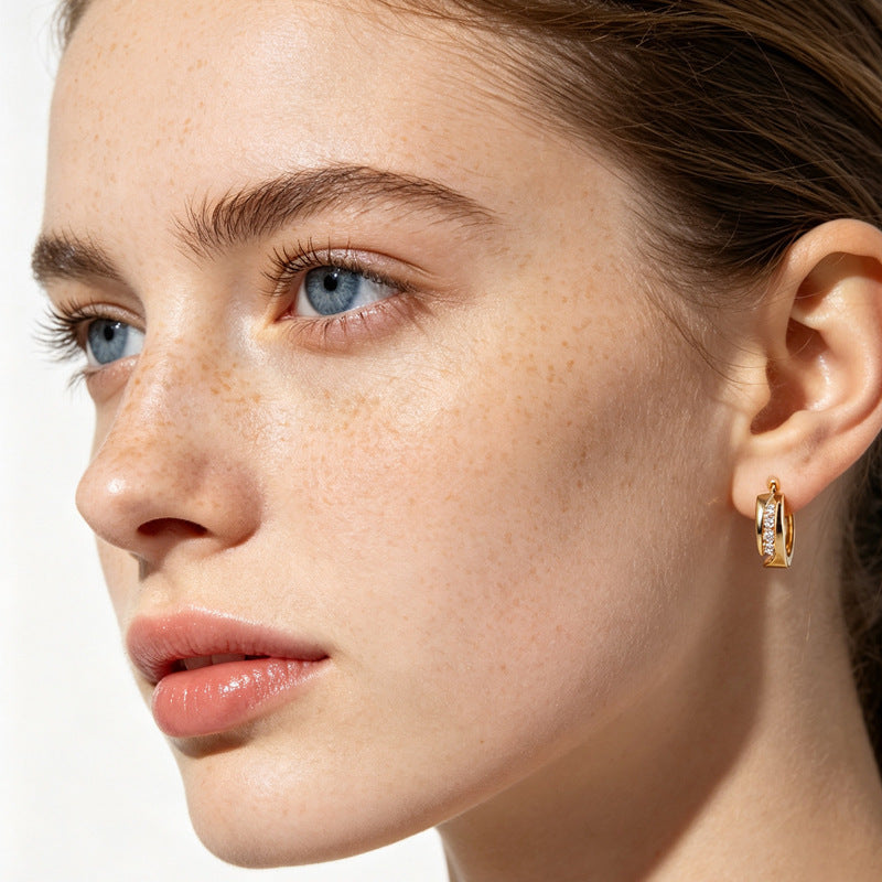 Gold Brass Earring