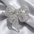 Full-studded colorful diamond bow brooch European and American