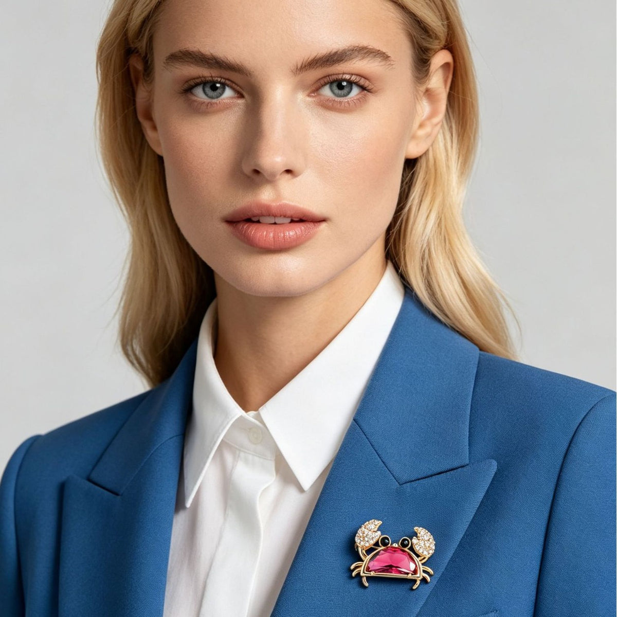 Summer seaside resort style small crab brooch and