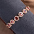 Light luxury copper inlaid zircon bracelet