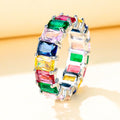 Cross-Border New Geometric Full Diamond Ring