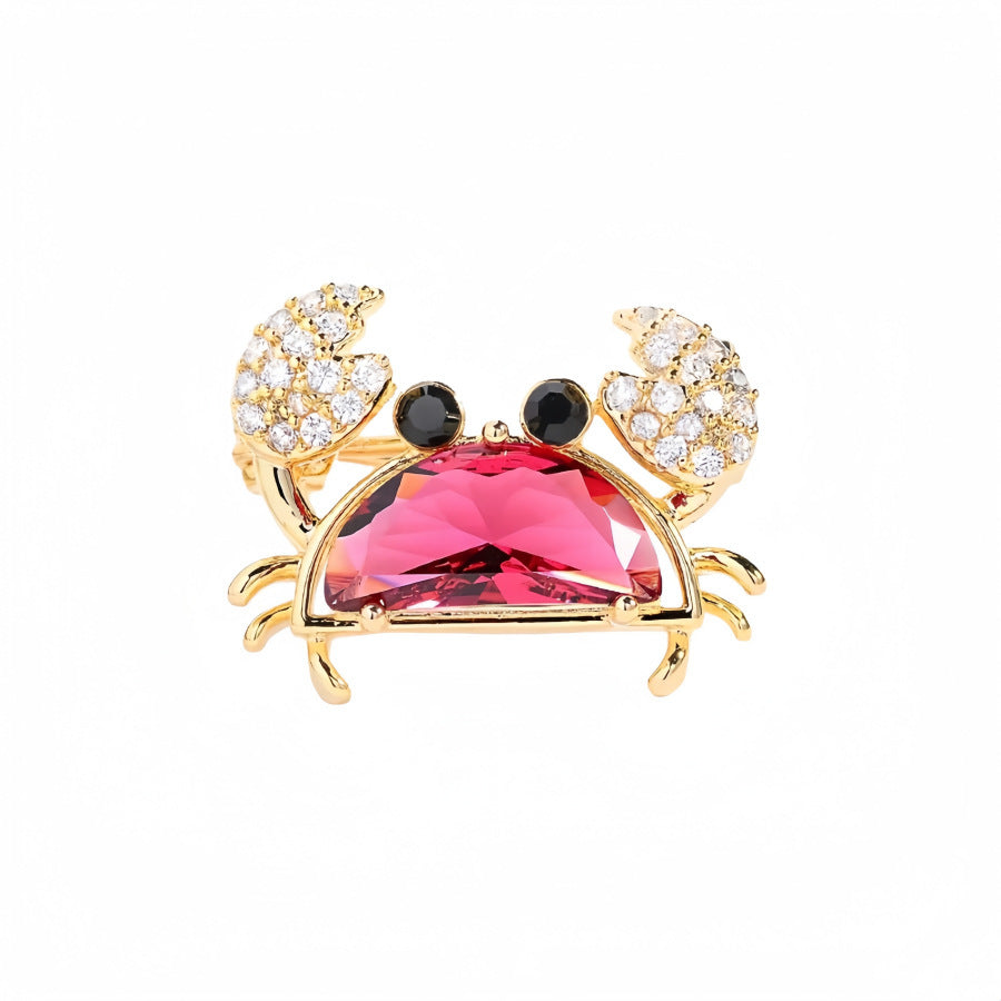 Summer seaside resort style small crab brooch and