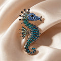 Summer Haidian Resort Style Seahorse Brooch European and