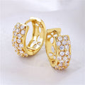 Gold Brass Letter Earring