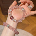 Peach Crystal Bracelet With Gift Box