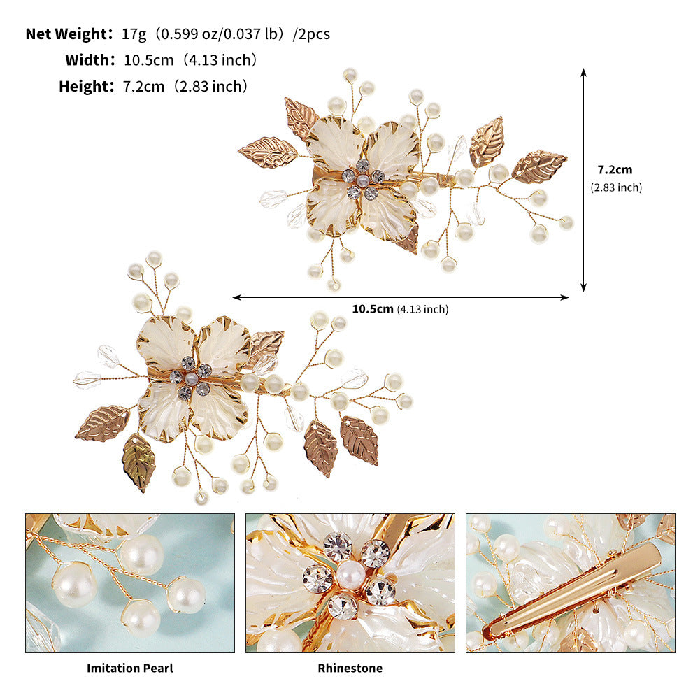 European and American Retro Acrylic Petal Hairpin Forest-Style