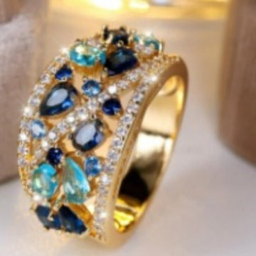 Cross-border wish European and American explosions round hollow high-grade texture ring