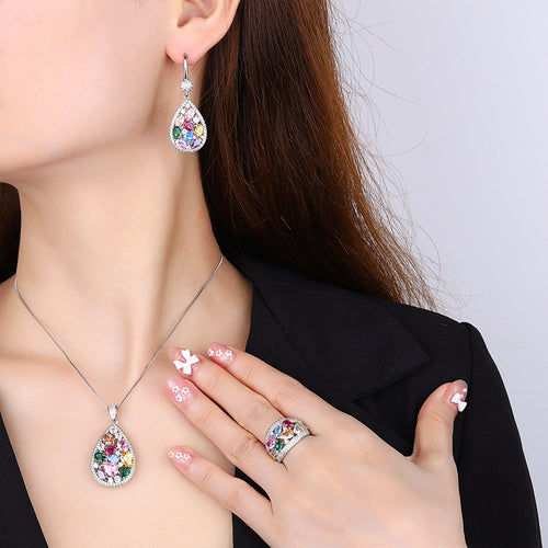 Multicolor Brass Necklace