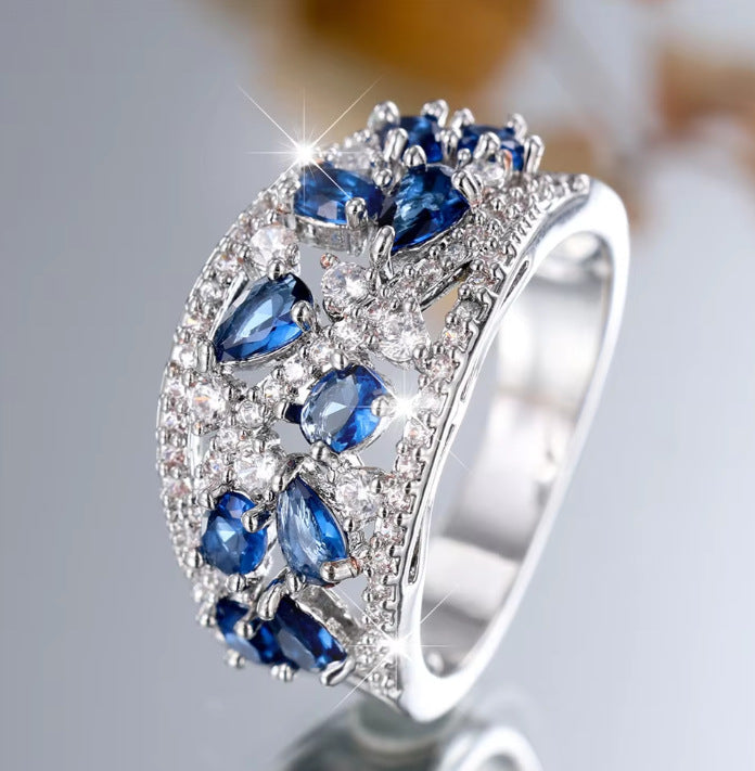 Cross-border wish European and American explosions round hollow high-grade texture ring