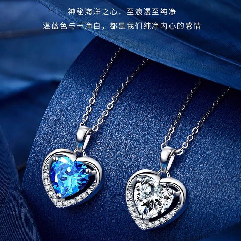 Titanium Steel Heart Cross Necklace