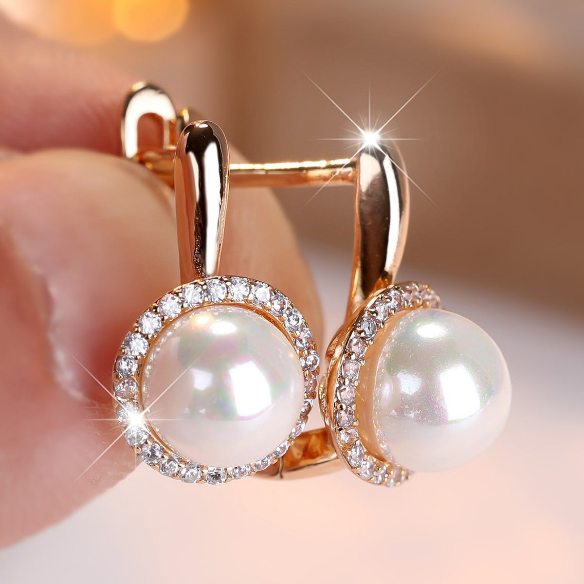 Cross-border bestseller classic pearl earrings vintage women's earrings
