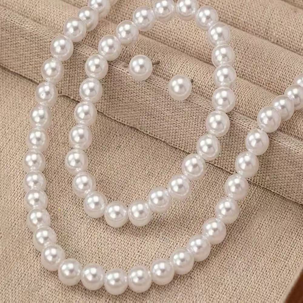 Cross-Border Hot-Selling 8mm Imitation Pearl Necklace