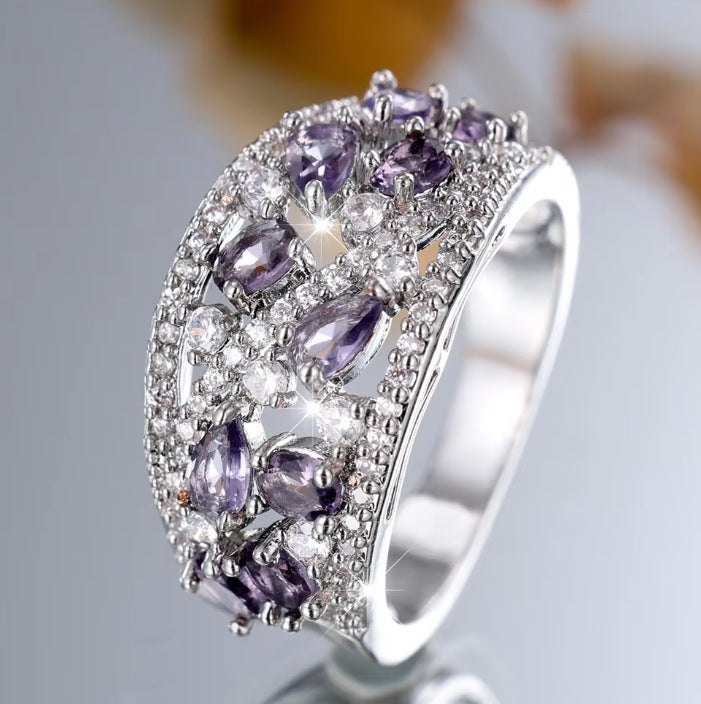 Cross-border wish European and American explosions round hollow high-grade texture ring