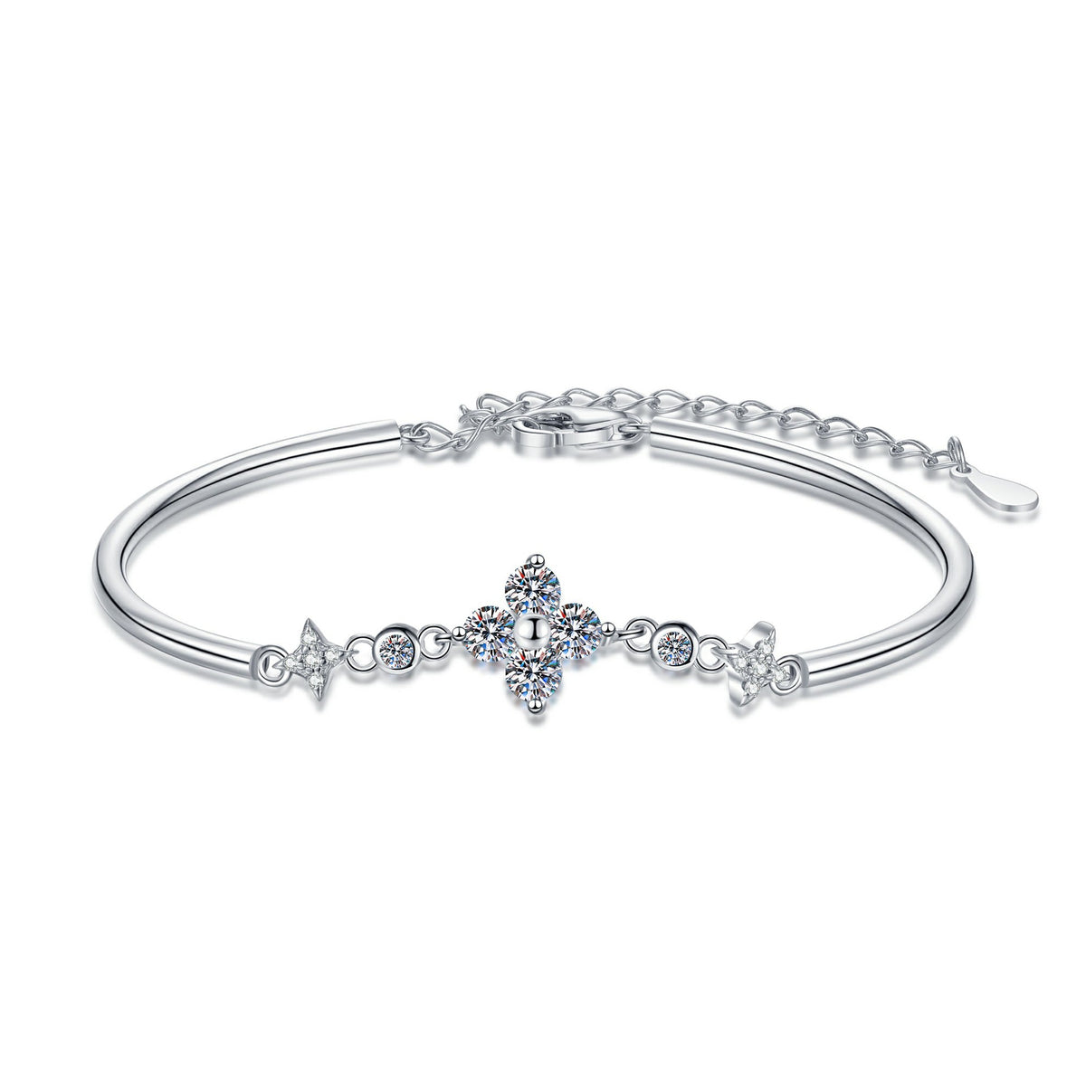 925 Silver Floral Star Bracelet