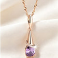 European and American vintage tapered twisted purple diamond necklace