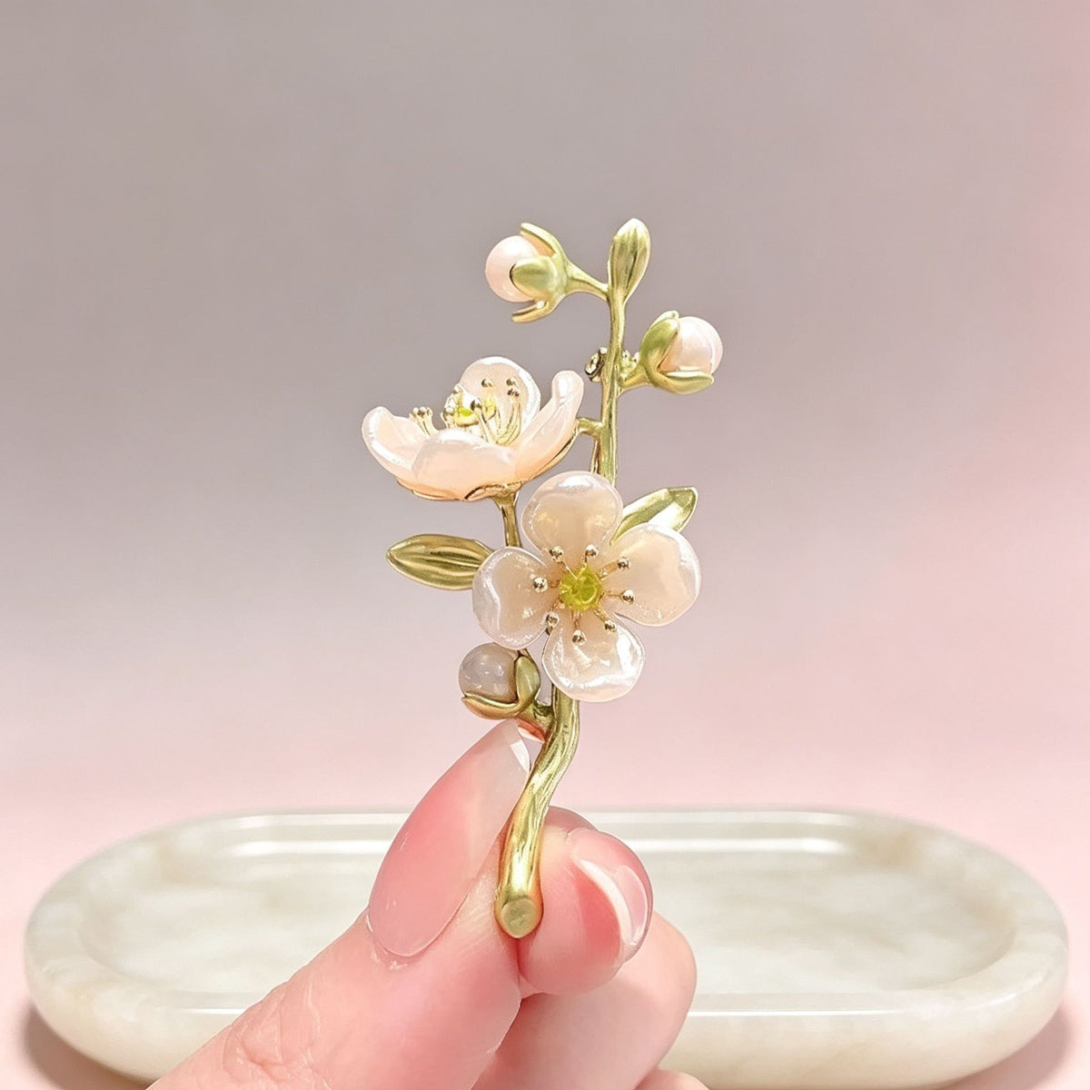 Jasmine Flower Brooch New Plant Flower Fashion Brooch