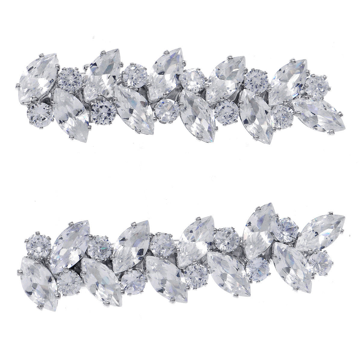 Forest Leaf Zircon Hairpin Pair for Daily Dating