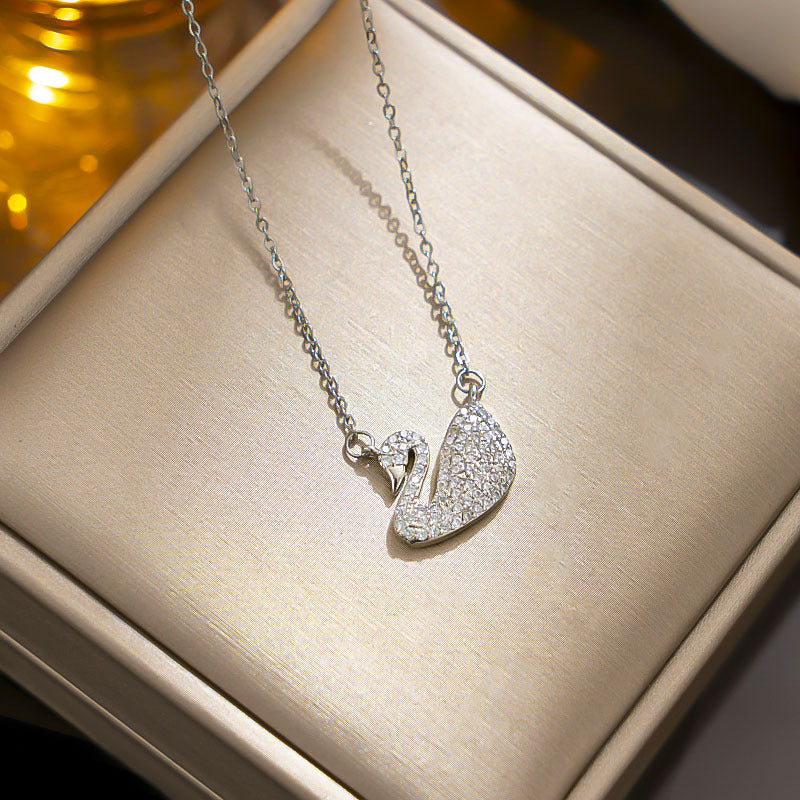 Gold Titanium Steel Pendant Necklace