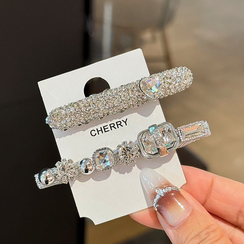 Light Luxury High-grade Side Clip Flash Drill Duckbill