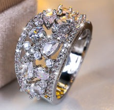 Cross-border wish European and American explosions round hollow high-grade texture ring