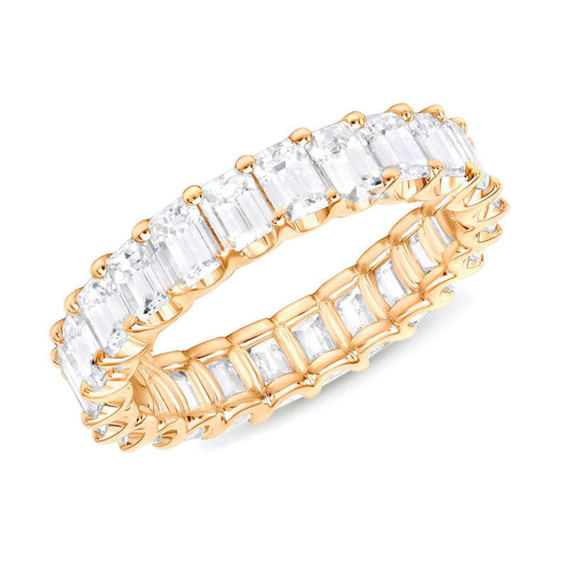 Cross-Border New Geometric Full Diamond Ring