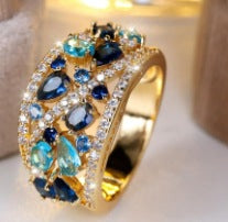 Cross-border wish European and American explosions round hollow high-grade texture ring
