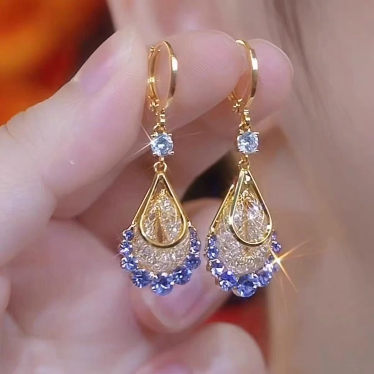 Gold Brass Earring