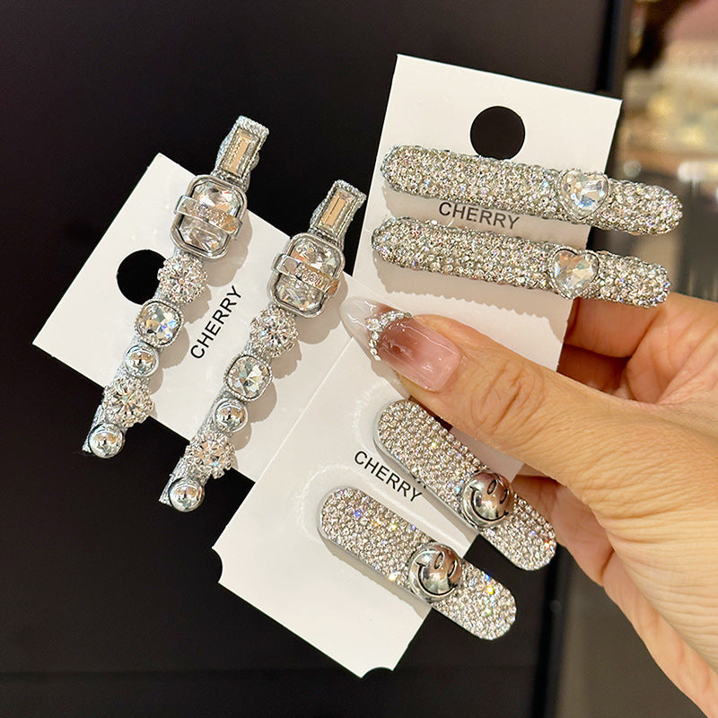 Light Luxury High-grade Side Clip Flash Drill Duckbill