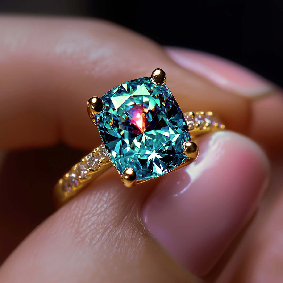 Gold Brass Floral Ring
